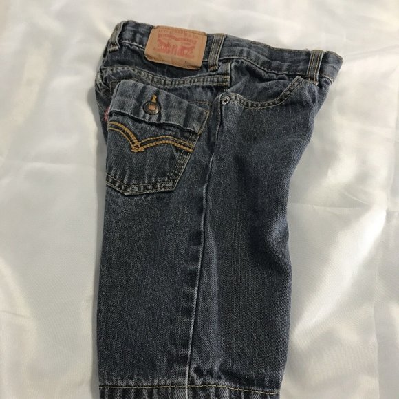 Levi Strauss Classic Red Label Shorts Youth Size 5 Reg Faux Button Pocket Design - Picture 9 of 12